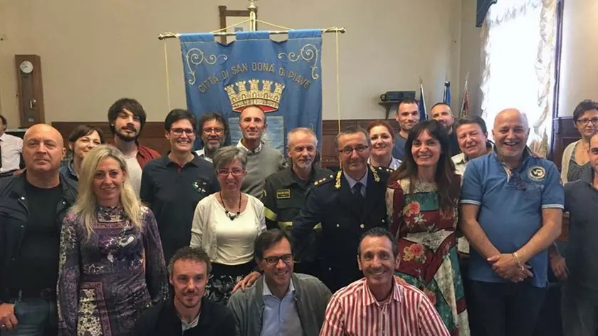 DE POLO - TOMMASELLA - SAN DONA' - FESTA PER IL PENSIONAMENTO DEL COMANDANTE POLIZIA LOCALE FINOTTO MARINO