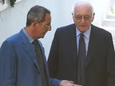 Giovanni Mazzacurati, a destra, con l'avvocato Giovanni Battista Tomaioli