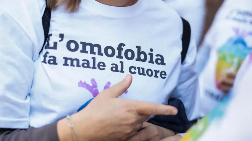 17/05/2017 Roma, flash mob di Sinistra Italiana al Senato contro l'Omofobia