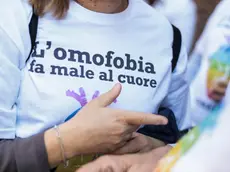 17/05/2017 Roma, flash mob di Sinistra Italiana al Senato contro l'Omofobia