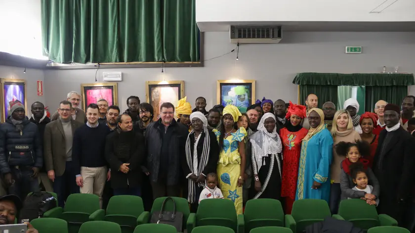 Foto Agenzia Candussi/ Scattolin/ Mestre, centro Kolbe via Aleardi/ Conferenza "Profughi? No, siamo persone non numeri!" organizzata dalla comunità Senegalese