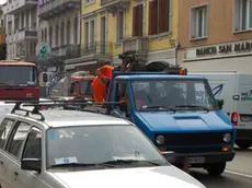 OGGI ALLE 15/30 IN CORSO TRENTIN OLTRE AL TRAFFICO NORMALE UN CAMION SI E FERMATO PER LA STESURA DI UN TUBO