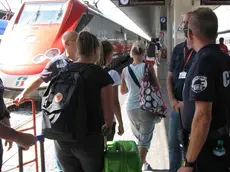 Interpress/Mazzega Venezia, 04.08.2017.- Stazione Ferroviaria S.Lucia Venezia, controlli imbarco su Fraccia Rossa con l'ausilio di Guardie Giurate.-