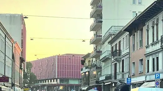 Il tratto di corso Trentin da pedonalizzare