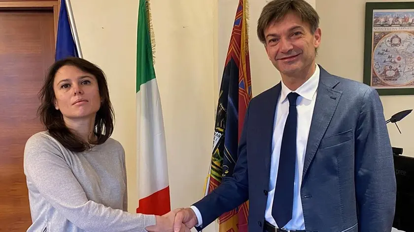 La neo direttrice, Angela Beltrame, con il dg dell’Usl 4, Mauro Filippi