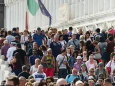 Interpress/M.Tagliapietra Venezia 17.09.2016.- Turisti Ponte della Paglia