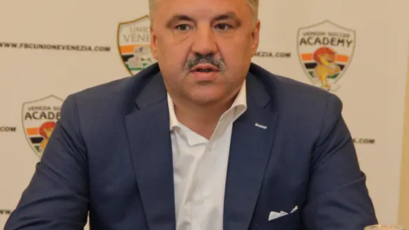 Conf. stampa di presentazione del nuovo direttore sportivo e direttore generale di FBC Unione Venezia - nella foto il presidente Yuri Korablin