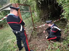 Cogollo del Cengio ritrovamento cadevere in decomposizione zona Ponte San Agata nella foto Carabinieri della stazione di Piovene indicano il punto dove giaceva il corpo