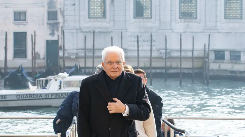 Sergio Mattarella durante la visita a Venezia a novembre 2023