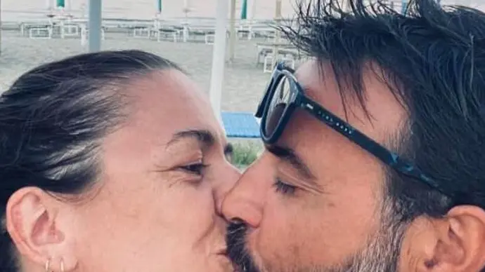 Elena Nava con Loris Conca, morto nell'incidente in scooter a Stra