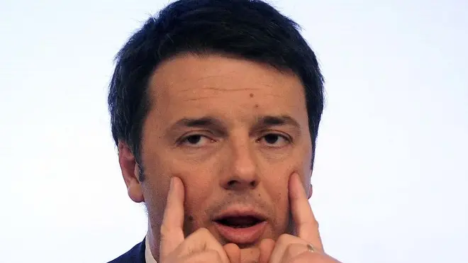 Foto Fabio Cimaglia / LaPresse.18-04-2014 Roma.Politica.Conferenza stampa al termine del Consiglio dei Ministri n°14.Nella foto Matteo Renzi..Photo Fabio Cimaglia / LaPresse.18-04-2014 Rome (Italy).Press conference after the Council of Ministers No. 14.In the photo Matteo Renzi