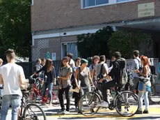 Liceo "Giordano Bruno" Mestre. Studenti primo giorno di scuola.