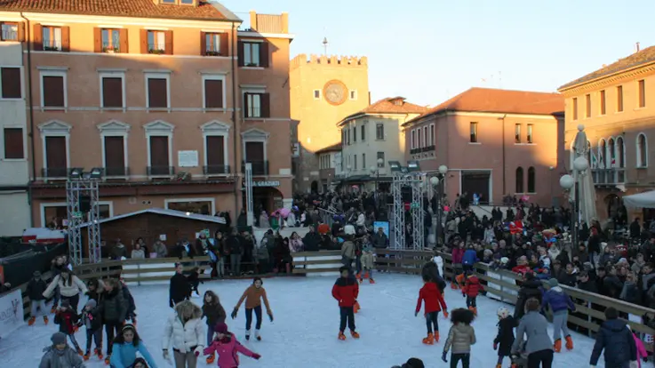 Festa di Carnevale e sfilata di Maschere in Piazza Ferretto, Mestre.