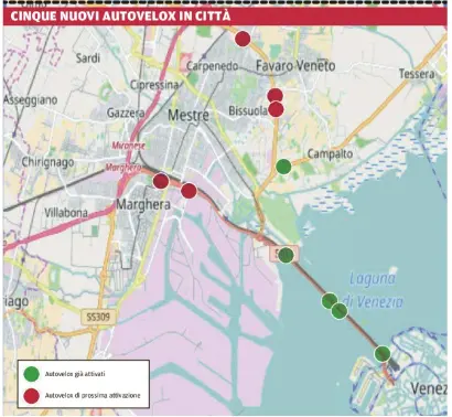 La mappa delle installazioni nel Comune di Venezia