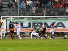 INTERPRESS/TAGLIAPIETRA. 03.11.2013. CALCIO. UNIONE VENEZIA-REGGIANA. GOL DEL REGGIANA