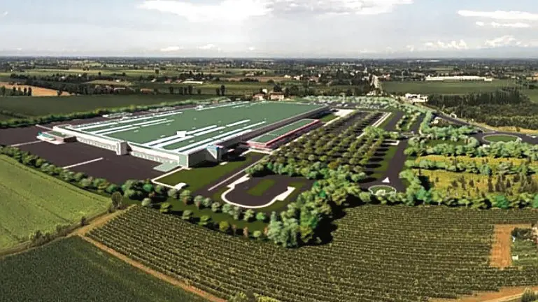 Il rendering del polo Amazon che nascerà tra Meolo e Roncade