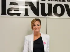 Agenzia Candussi. Antonella Trevisan candidato sindaco di Mira intervistata presso la sede della redazione de La Nuova Venezia in via Poerio Mestre.