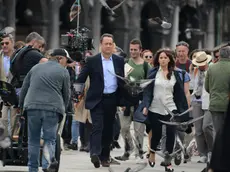 Tom Hanks e Felicity Jones sul set di "Inferno" in Piazza San Marco