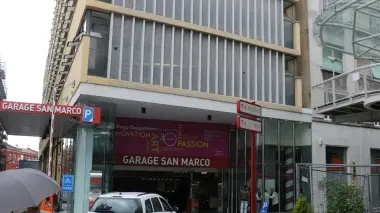 L’ingresso del garage San Marco in Piazzale Roma