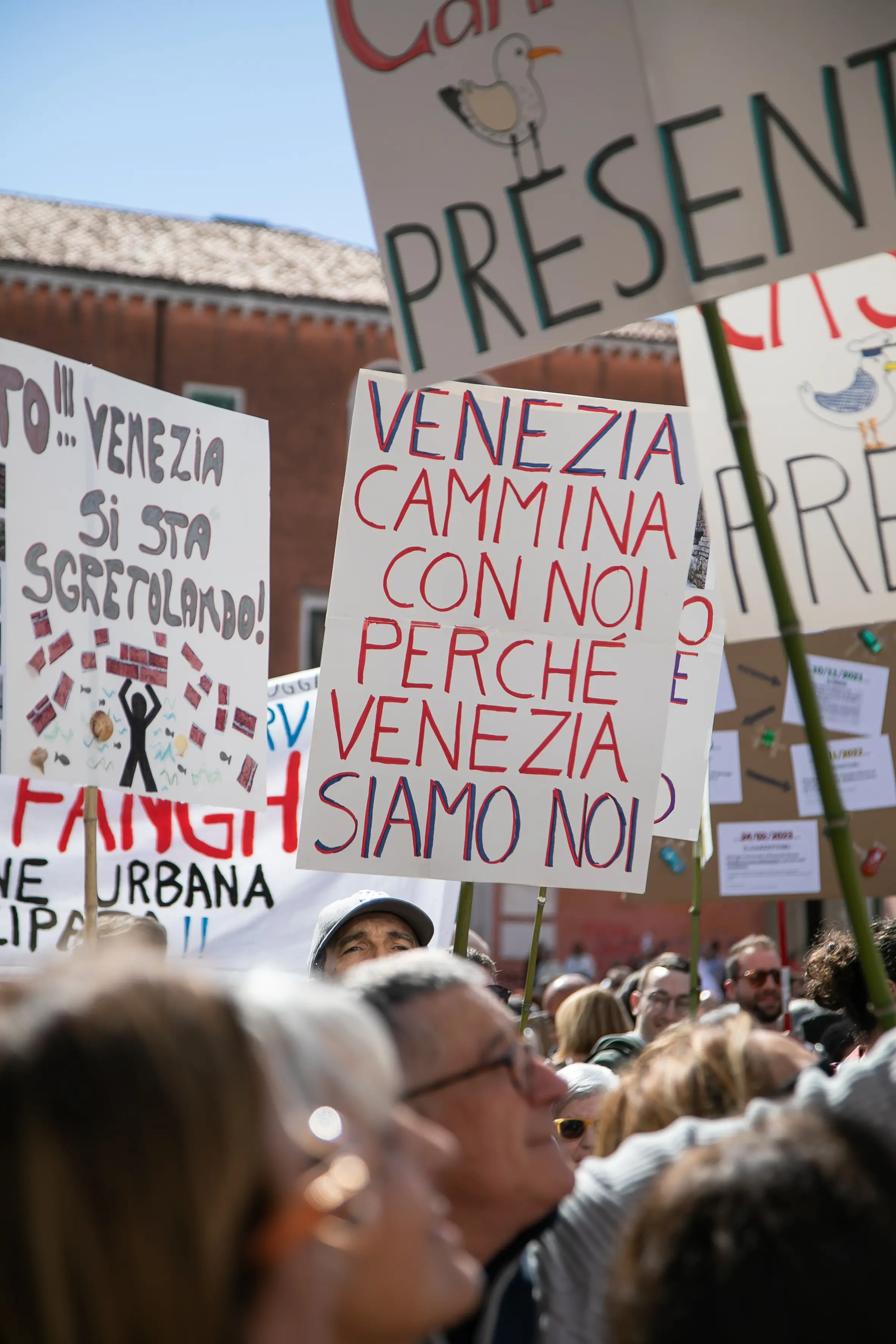 Venezia, sant angelo. 16.4.23 Manifestazione per la salvaguardia di Venezia