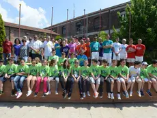 Interpress/M.Tagliapietra Venezia 24.05.2014.- XXI° Regata Mista Insegnanti - Allievi. Remiera Giudecca. Gruppo partecipanti.