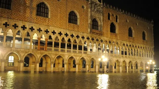 Interpress/M.Tagliapietra Venezia. Acqua alta in piazza San Marco