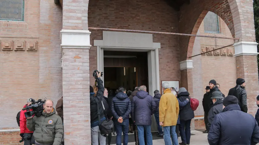 Funerale di Maurizio Bernardi alla chiesa parrocchiale di Dese