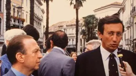 L'avvocato Giovanni Geremia in una foto d'archivio con Gianfranco Fini