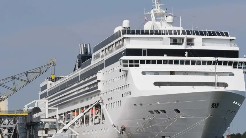 Interpress\M.Tagliapietra Venezia 04.06.2019.- Nave MSC Opera ormeggiata al Porto di Venezia.