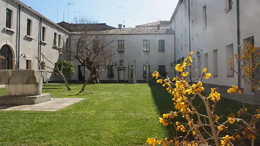 Il cortile della foresteria all'interno dell'Ospedale Civile di Venezia