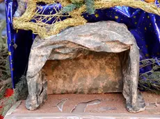 Interpress/M.Tagliapietra Venezia 07.01.2017.- Rubate le statuette del Presepio sotto l'albero di Natale in piazzetta dei leoncini a San Marco.