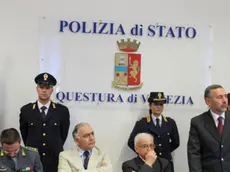 Presentazione dell'operazione 'Cane Nero' che ha portato all'arresto di alcuni lavoratori della Petroven di Marghera per furto di gasolio, presso la questura di Venezia