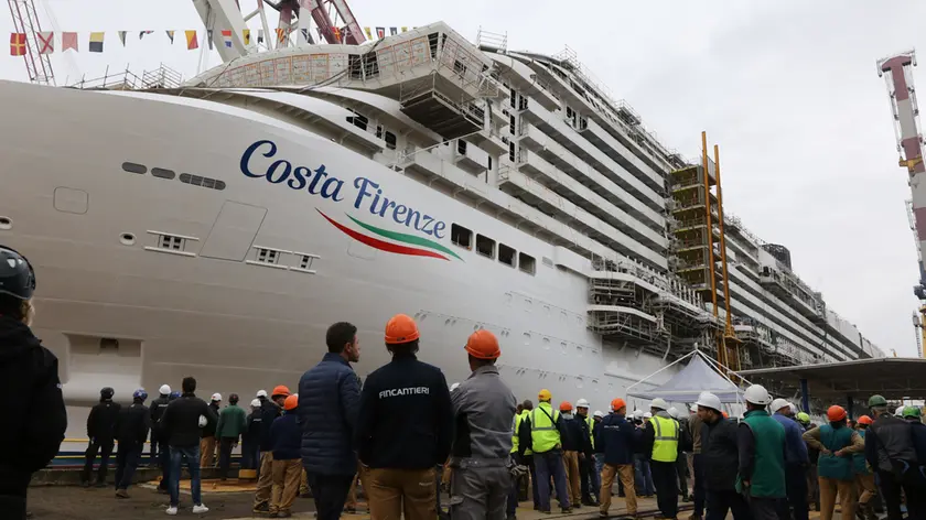 FotoAgenziaCandussi/Ferrazza/Marghera/Fincantieri/ Varo Costa Firenze/ nella foto un momento della cerimonia