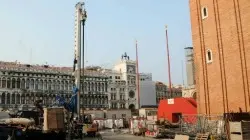 I lavori di consolidamento del campanile