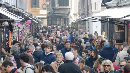Interpress/gf.Tagliapietra. 02.03.19.-Vnezia presa d'assalto dal turismo di carnevale