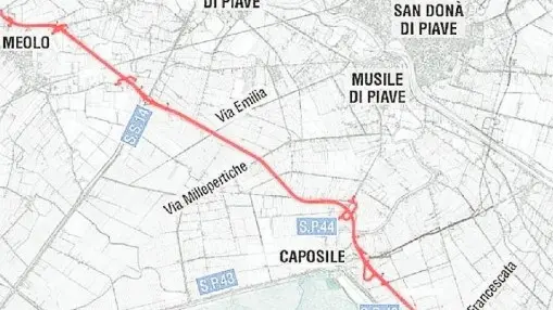 Parte del tracciato della Via del Mare in territorio veneziano