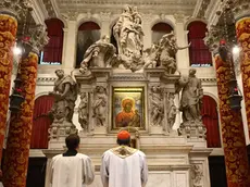 Interpress/M.Tagliapietra Venezia 05.11.2016.- Presentazione del restauro della rizza argentea dell'Icona della Madonna della Salute. Patriarca Francesco Moraglia.
