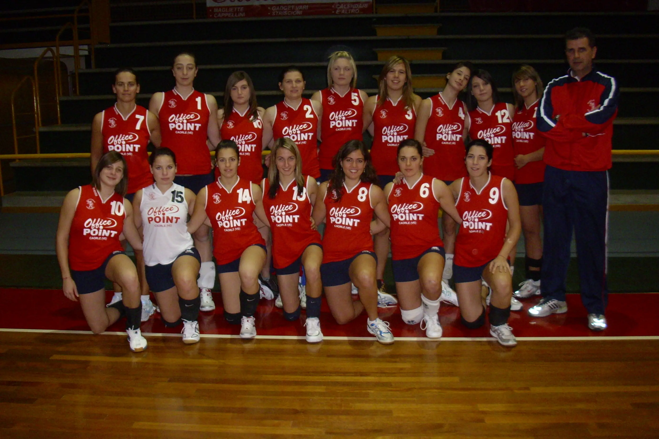 Concordia volley femminile, neopromosse in Prima divisione, allenata da Giorgio Pittana, nel 2008