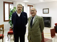 Incontro Presidente del calcio Venezia Korablin ed il sindaco di Venezia Giorgio Orsoni.