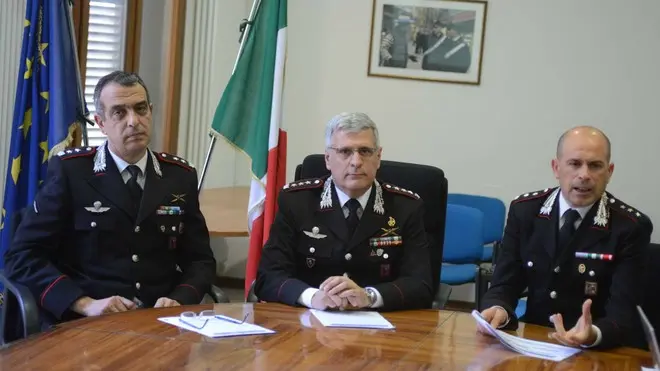 Interpress/M.Tagliapietra Venezia 17.05.2014.- Conferenza stamapa Carabinieri San Zavvaria. Banda Bancomat.
