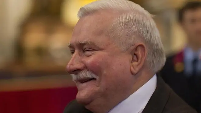 Lech Walesa al termine della beatificazione di Giovanni Paolo II nella Basilica di San Pietro nella Citta' del Vaticano, oggi 1 maggio 2011. ANSA/CLAUDIO PERI