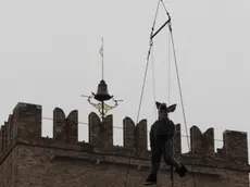 Volo dell'asino in piazza Ferretto a Mestre