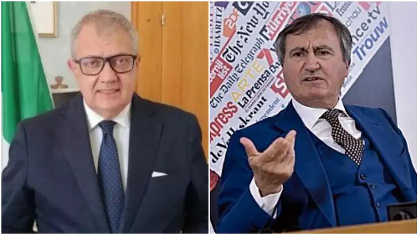 Il prefetto di Venezia Darco Pellos e il sindaco Luigi Brugnaro