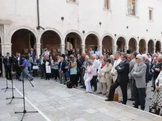 Interpress/Mazzega De Rossi Vernezia,.- Inaugurazione del complesso ex Caserma Manin, ex convento dei Crociferi, oggi Residenza Universitaria "Dei Crociferi.- Nella foto l'intervento del Min Maria Chiara Carrozza