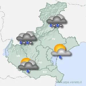 Le previsioni Arpa per giovedì