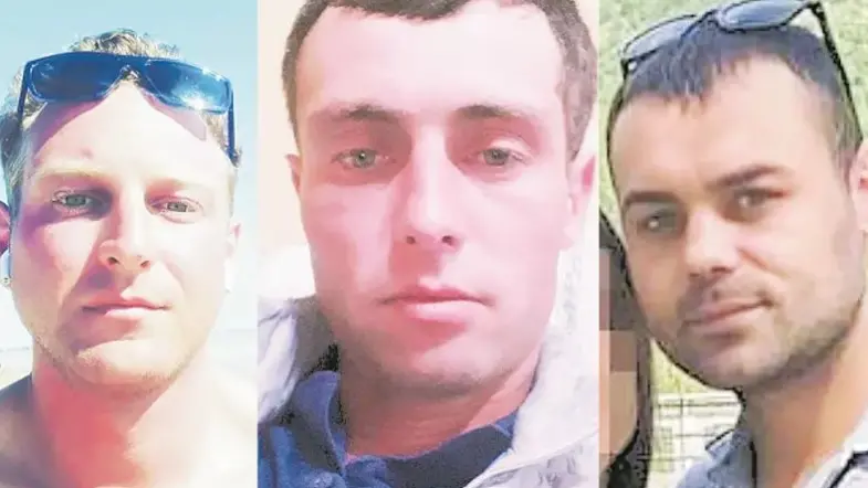 La vittima Lorenzo Nardelli e i cugini Marin Rusu e Radu Rusu