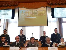 Interpress/M.Tagliapietra Venezia 18.05.2016.- Conferenza stampa Operazione "Venice Journey". Comune Venezia. Da sx De Benedictis, Reda, Brugnaro, Agostini.