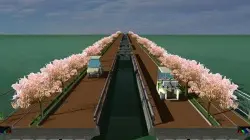 La ricostruzione virtuale del pontile