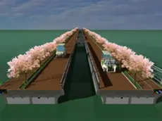 La ricostruzione virtuale del pontile