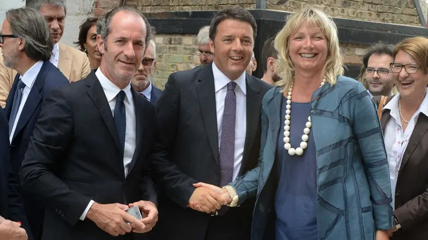 Interpress/M.Tagliapietra Venezia 08.07.2014.- Digital Venice. Arsenale. Zaia, Premier Matteo Renzi, Zaccariotto